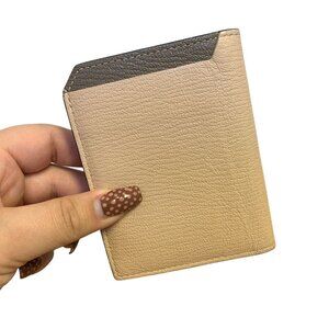 L'arcobaleno Two-Tone Slim Wallet With Snap Closure & Zipper Pocket